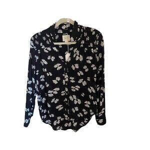 MAVE Anthropology Back Button Down Dress Top Sz.4